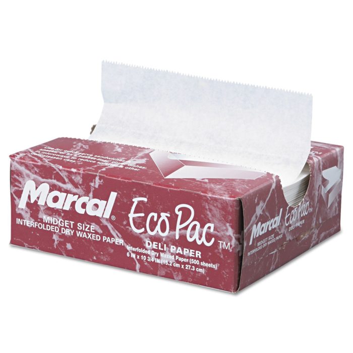 Ecopac Junior Dry Wax Paper Interfold White 7.5x10.75