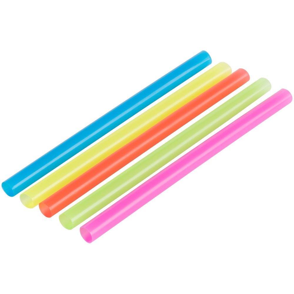 6″ Assorted Neon Fat Straw – Calson Industries